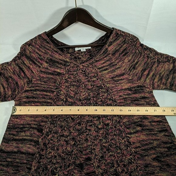 Studio Works Petite Knit Sweater 3/4 Sleeves Multicolor Womens PM M Medium - Picture 10 of 12